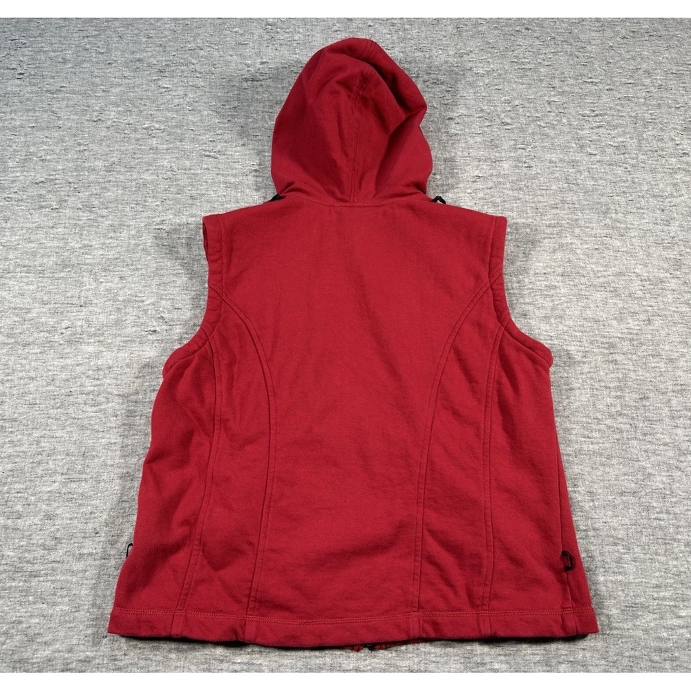 Harley Davidson Hoodie Womens Extra Large Red Zip-Up Sleeveless Snap Pockets - Picture 10 of 12